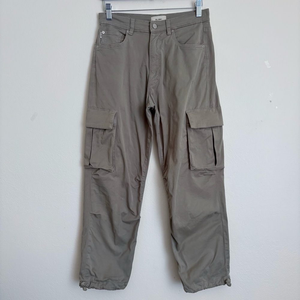 DL1961 Gwen Jogger Cargo Alpine Green Premium Denim W24”x25” Activewear Gorpcore